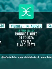 ~ Cartelera Semanal en Club La Feria ~ Gil, Blu, Vargas, Vergara, La Feria Classic: Ronnie Flores, DJ Toloza, Vanyla, Ureta, HEIDI, Pöll